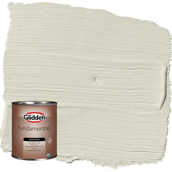 Glidden Fundamentals Veil Of Dusk / Gray Semi-Gloss Exterior Paint, 1 Quart