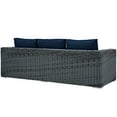 thumbnail image 4 of Modway Summon Outdoor Patio Sunbrella® Sofa in Canvas Navy, 4 of 5