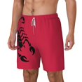thumbnail image 5 of Mens Scorpion Tatoo 2 in 1 Quick Dry Swim Trunks with Compression Liner Beach Shorts, 5 of 6