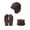 Coffee, variant on HNMKIU Knitted Winter Scarf Hat Set Classic Warm Accessories Cozy Cold Weather Women Men Brown - One Size