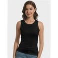 thumbnail image 5 of Womens Sleeveless Crew Neck Tank Tops Fashion Summer Casual Basic Slim Fit Racerback Top Shirt Blouses, 5 of 6