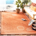thumbnail image 2 of Safavieh Courtyard Hugo Oriental Indoor/Outdoor Area Rug, Terracotta/Natural, 2'7" x 5', 2 of 9