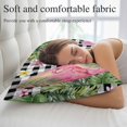 thumbnail image 5 of Summer Flamingo Throw Pillow Cover 20 x 30 Inch Decorative Pillow Cover Tropical Plants Botanical Floral Black Plaid Lumbar Pillowcase Seasonal Rectangle Cushion Case for Couch Sofa Bed Living Room, 5 of 9