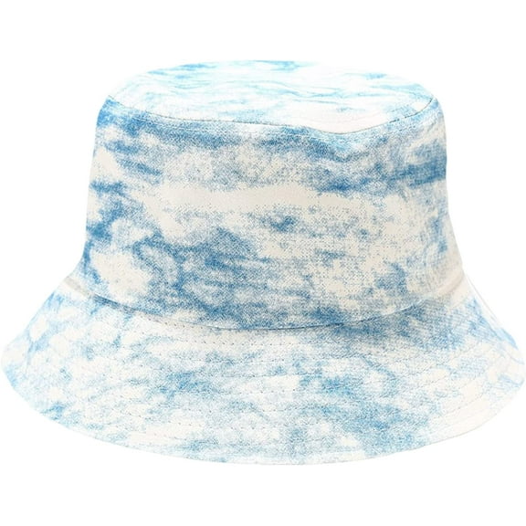 CoCopeaunts Tie Dye Bucket Hat Women Marble Texturing Fisherman Hat Students Summer Sun Protection Foldable Couples Basin Hat