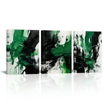 Office Art Black And Green Abstract Art Painting Canvas Wall Art Picture Print Home Decor
