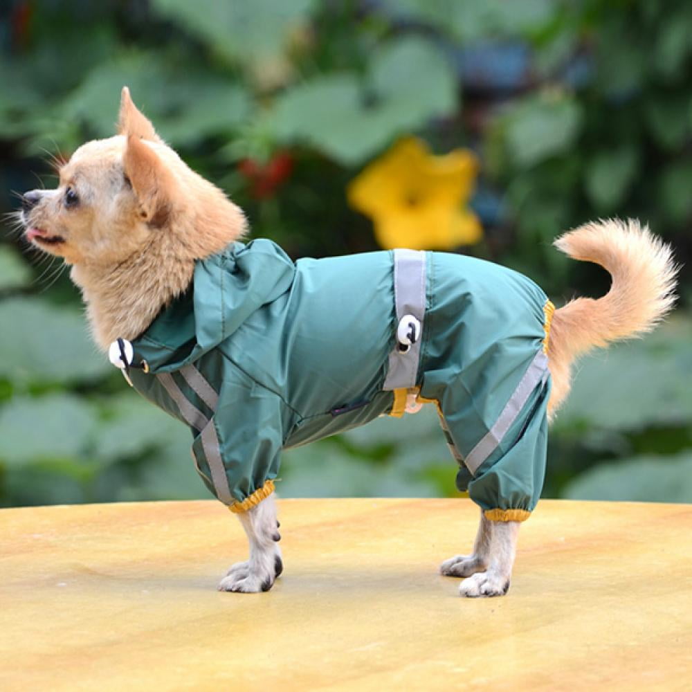 Pet Apparel Dog Clothing Clothes Rain Snow Coats Waterproof Raincoats 4 Four Legs Raincoat for Small Medium Large Big Size Dogs Adorable Hoodie Costumes for Golden Retriever Labrador Chihuahua Poodle 