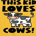 thumbnail image 3 of Instant Message - This Kid Loves Cows - Toddler & Youth Short Sleeve Graphic T-Shirt, 3 of 6