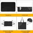 thumbnail image 4 of Black And White Ink Flower Outdoor Picnic Blanket, Foldable Waterproof Beach Mat, Portable Beach Blanket for Beach Camping, Hiking, Family Concerts, 4 of 8