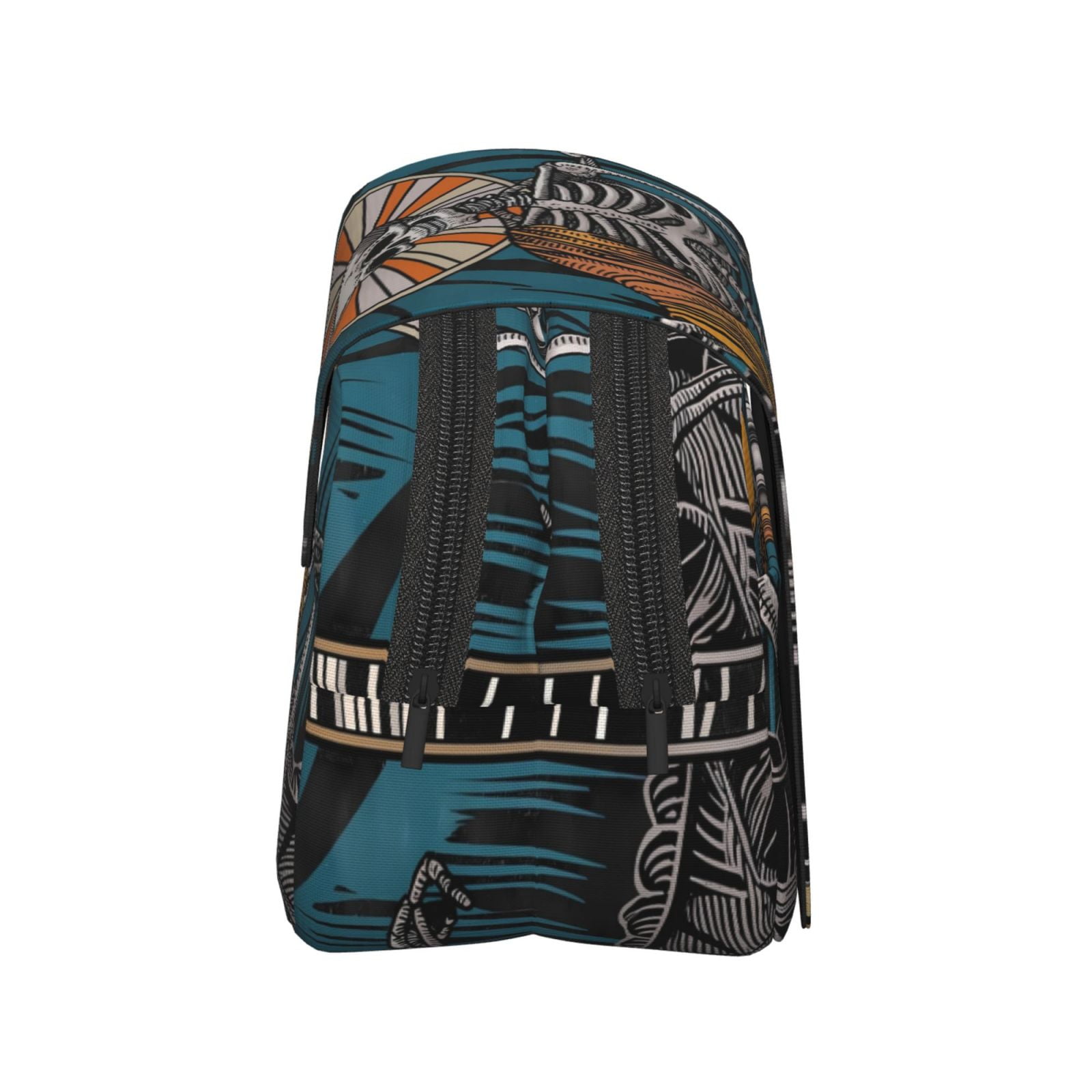 Rateoe Coffee-Drinking Skull Pattern Double Clamshell Pen Case, Storage Organizer with Two Zipper Compartments– Holds Up to 50 Pencils & Pens
