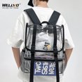 thumbnail image 2 of Mochila transparente de PVC de gran capacidad, mochila escolar transparente para estadios, conciertos, impermeable, mochila simple y suave XA342C, 2 of 5