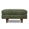 thumbnail image 6 of Morrison 33 inch Wide Mid-Century Modern Table Ottoman in Moss Green Genuine Leather, 6 of 10