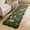 Forest Creatures, variant on Sleep Zone 2x3 Washable Non Slip Area Rug Green Palm Leaf, Wave edge Scalloped Water Resistant Rug for Bedroom Living room