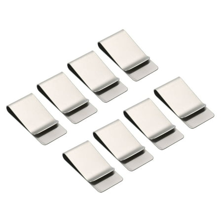 Uxcell Pen Holder Clip, Metal Pencil Loop Sleeve for Notebooks Journals, Silvery 8 Pack