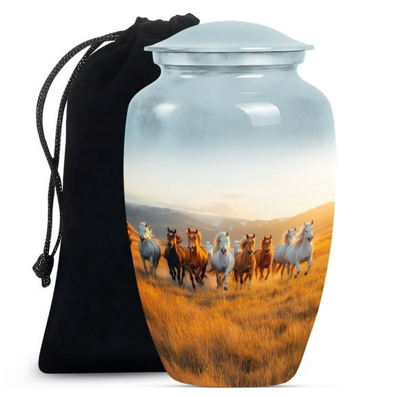 Horse urn, Urn for Ashes for Women, Urns for Adult Human Ashes, Urn for Ashes Adult male, Adult Cremation Urns, Large Urns for Human Ashes (Size - 10inch)