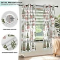 thumbnail image 3 of Yayeee Window Curtains Set of 2 for Living Room Light Filtering 63"x52", Green Nordic Christmas, 3 of 7