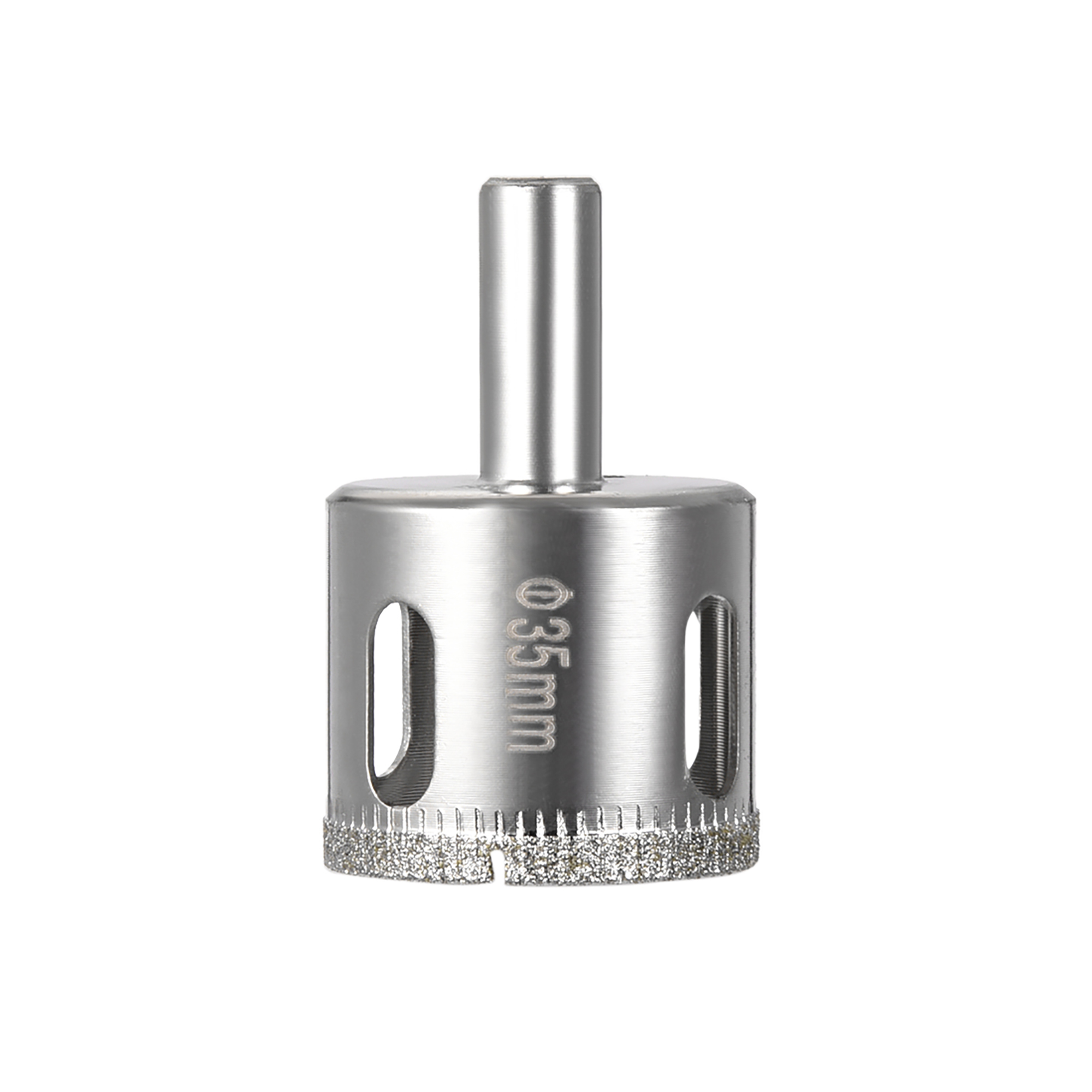 Uxcell 35mm Diamond Grit Hole Saw Drill Bit for Glass Ceramics Porcelain, Size: Large, Black