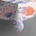 thumbnail image 3 of Floral 60" Square Waterproof Tablecloth, Floral Print Polyester Table Cover, 3 of 6