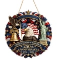 thumbnail image 2 of U.S. 250th Anniversary Door Sign, 1776-2026 Patriotic Wood Hanging Ornament, Independence Day Welcome Wreath for Front Door, America's 250 Year Heritage Gift, 2 of 7
