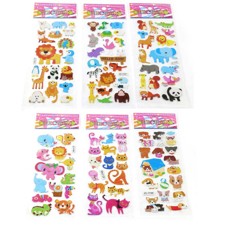 Scatterlings of Africa III: Wild Animal Craft Stickers for Journaling -  African Animal Skin Sticker Sheet for Kids and Adults