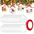 thumbnail image 1 of 30x Adornos de acrílico navideño Sin terminar BLESIY Discos para manualidades 7.5cm, 1 of 8