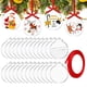 thumbnail image 2 of 30x Adornos de acrílico navideño Sin terminar Pretaladrado con agujeros Arte en 7.5cm Rebanadas Adornos para manualidades de bricolaje Gloria Discos para manualidades, 2 of 9