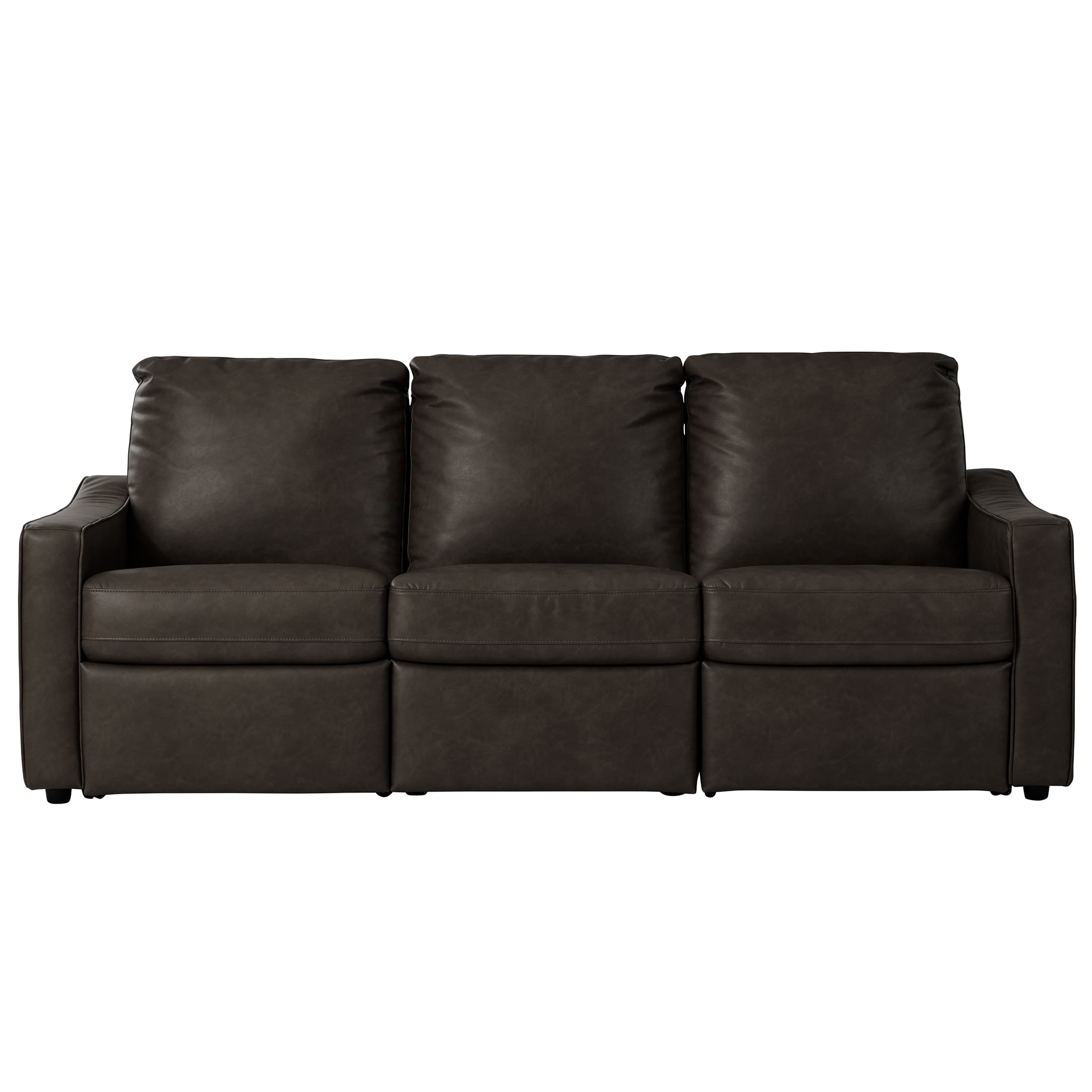 Better Homes & Gardens Allen 77" Powered Reclining Sofa, Dark Espresso Faux Leather