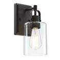 thumbnail image 6 of 1-Light Bronze Bathroom Lighting over Mirrors Modern Vanity Light Fixtures with Clear Glass Shade, 6 of 9
