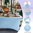 thumbnail image 2 of Cubierta de mesa ABCCANOPY de 6 pies Spandex ajustado de poliéster azul cielo, 2 of 6