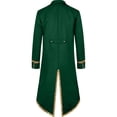 thumbnail image 4 of Men's Gold-Trim Tailcoat Jacket, Button Front Slim Fit Coat, Stage Performance Formal Wear, 4 of 4
