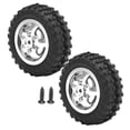 thumbnail image 2 of Rubber Tire, RC Anti-Skid Tires Excellent Durability Environmentally Friendly Non-slip Effect  for WPL D12 1/10 RC Trucks Black BL,Silver S,Red R, 2 of 7