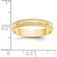 thumbnail image 4 of Avariah Diamonds Solid 10k Yellow Gold 4.2mm Lightweight Milgrain Half Round Wedding Band Size 9 - Ring Size 9.0, 4 of 7