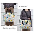 thumbnail image 6 of FORMRS 16" Laptop Sleeve Bag Carrying Case with Handle Travel Shoulder Briefcase, Blue Wildflower Pattern, 6 of 8