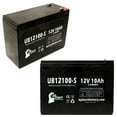 thumbnail image 3 of 2x Pack - Compatible Gruber Power Services 58-GPS-12-10F2 Battery - Replacement UB12100-S Universal Sealed Lead Acid Battery (12V, 10Ah, 10000mAh, F2 Terminal, AGM, SLA), 3 of 8