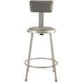 thumbnail image 5 of NPS 6400 Series 24" Modern Vinyl Padded Steel Metal Heavy Duty Stool in Gray, 5 of 5