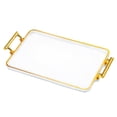 thumbnail image 3 of Bandeja para servir comida perfecl rectangular Con asas nórdica para guardar joyas transparente, 3 of 8