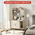 thumbnail image 2 of Hidden Litter Box Cabinet with Shelves & Doors, Wood Cat Litter Box Enclosure Furniture, Sturdy Indoor Cat House for Most Litter Boxes, Privacy Pet Storage for Living Room, 2 of 7