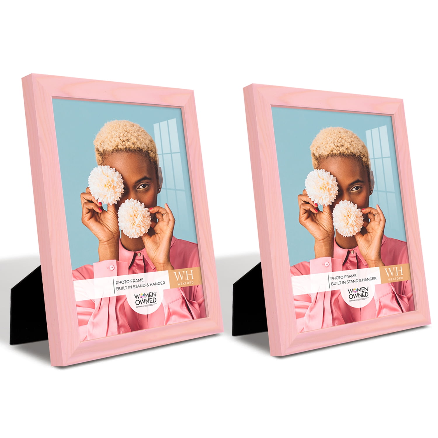Woodgrain 8 in. x 10 in. Sunset Pink Picture Frame (Set of 2)