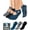 3pairs- Black+gray+blue, variant on Pilates Grip Socks for Women Non Slip Skid Yoga Socks with Grips Straps for Ballet Dance Workout Gripper Socks