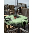 thumbnail image 2 of Outdoor Tablecloth with Umbrella Hole for Patio/Picnic/Party/Camping, Black Green Football Waterproof Table Cloth Round Cover Washable, Grassland Modern Sporty Aesthetic (Dia 60"), 2 of 9