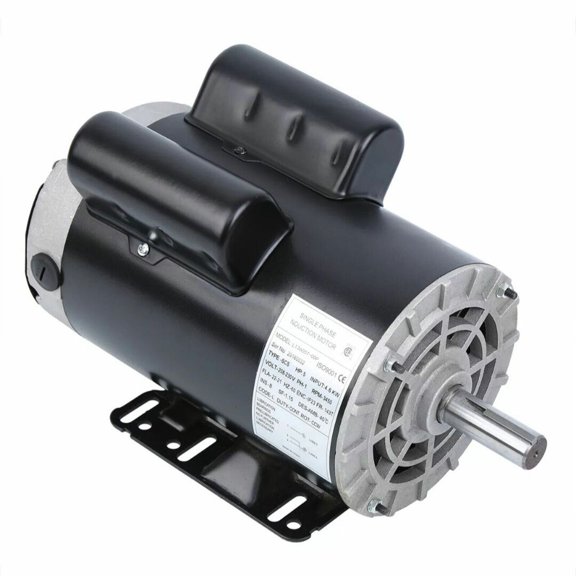 5HP Air Compressor Duty Electric Motor Single Phase 3450RPM 208-230V 7/8" Shaft