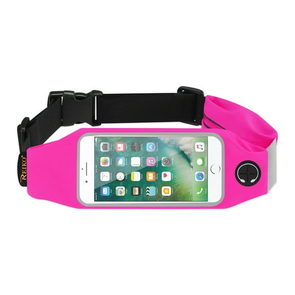 Running Sport Belt For Iphone 7 Plus/ 6s Plus Or 5.5 Inches Device With Two Pockets In Pink (5.5x5.5 Inches)