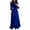 Blue, variant on Abcnature Women's Pleated Maxi Button Down Shirt A-line Dress,High Waist Long Dress Summer Solid Color Button Bandage Dress Cocktail Party Elegant Dress,Evening Dress for Women L