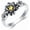 07-Water Lily, variant on Vintage Birthday Flower Rings for Women 925 Sterling Silver Birth Flower Jewelry Gifts for Mom Wife