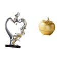 thumbnail image 5 of Couple Statue Kissing Figurine Resin Sculpture Modern Art Collectible Ornament for Bedroom Wedding Home Office Decor, 5 of 8