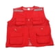 thumbnail image 1 of Chaleco de Seguridad, Chaleco Seguro de Bolsillos Múltiples Rojos para Periodista, 1 of 7