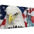 thumbnail image 2 of Eagle American Flag License Plate,Statue of Liberty Decorative Car Front,Metal Car Plate,License Plate,Vanity Tag, Noverlty License Plate for Men/Women/Boy/Girls Car 6×12 Inch, 2 of 14