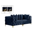 thumbnail image 2 of Meridian Furniture Tremblay Navy Velvet Modular Sofa, 2 of 2