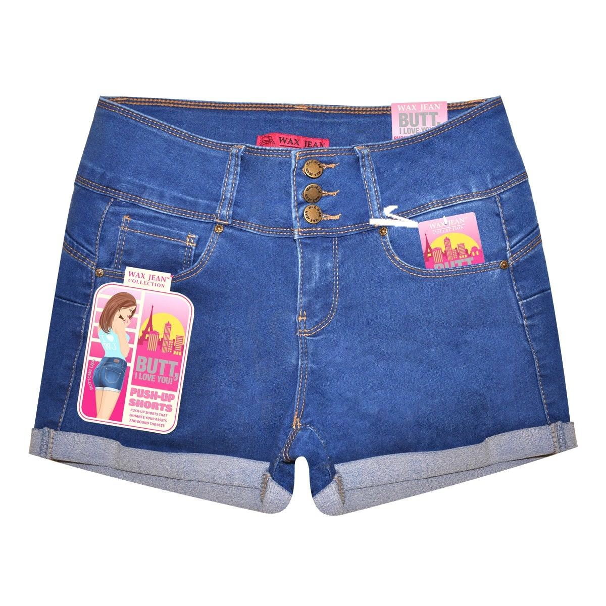 wax denim shorts