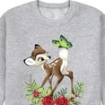 thumbnail image 3 of Disney Bambi - Christmas - Botanical Butterfly - Men's Crew Neck Fleece Pullover, 3 of 5