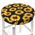 thumbnail image 3 of KLL Sunflower 6 Round Bar Chair Cushion Cover 12 inch ,Bar Stool Protector with Elastic, Soft Washable, 3 of 6